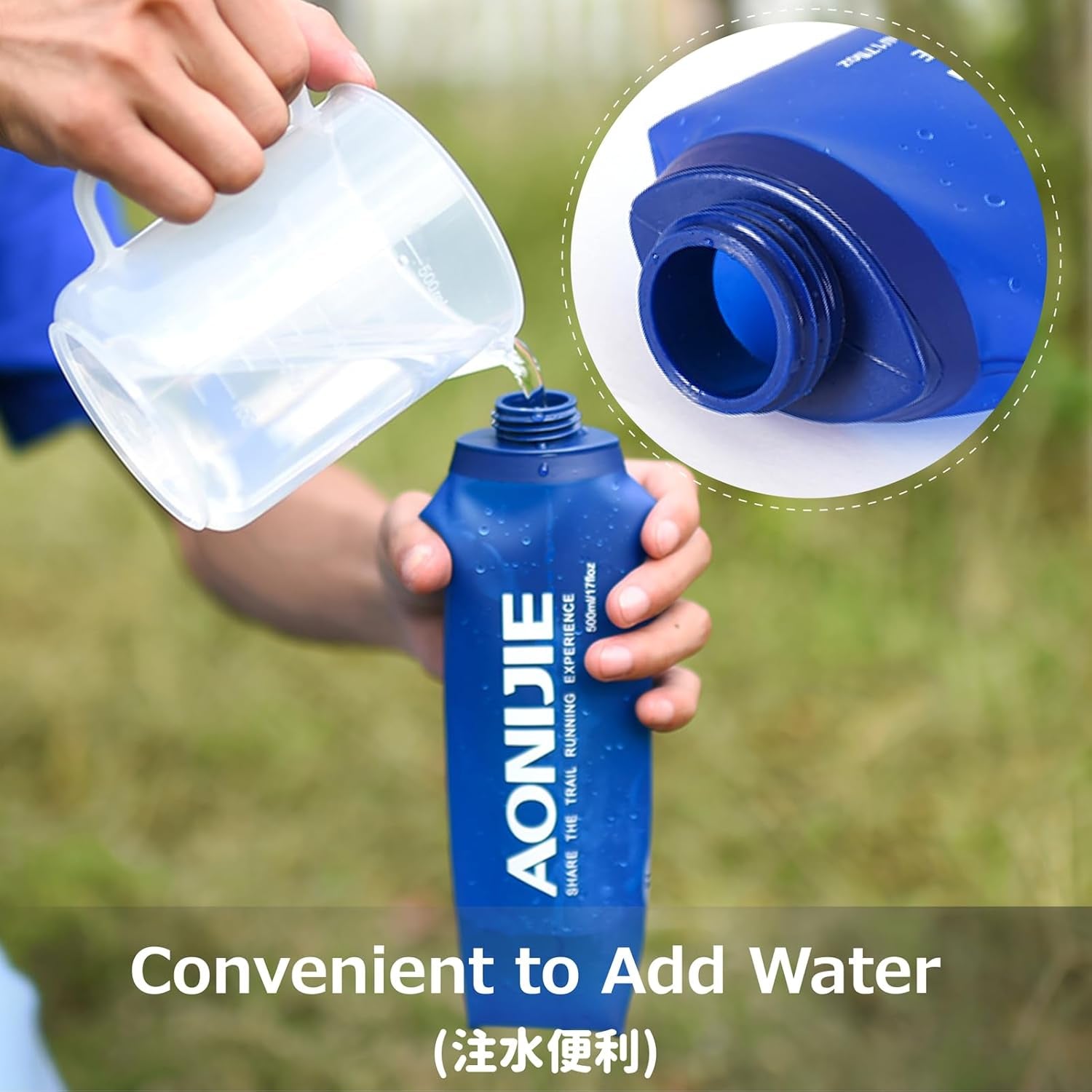 TPU Soft Flask Collapsible Water Bottles Bpa-Free 250Ml 350Ml 500Ml 600Ml for Hydration Vest Pack Running Hiking Cycling Climbing
